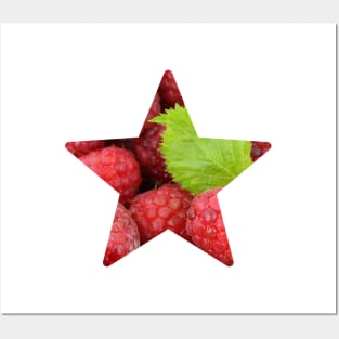 Raspberry Fruit Star Posters and Art